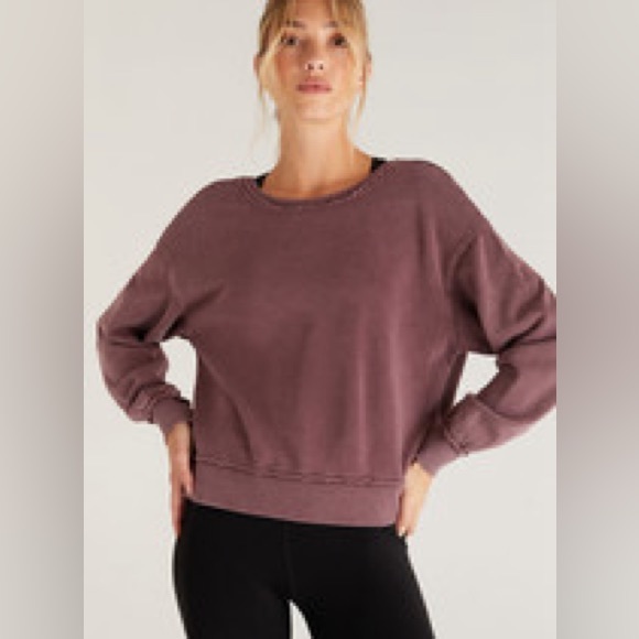 Z Supply Reversible Washed Pullover Sweatshirt (Size S) - Picture 6 of 6